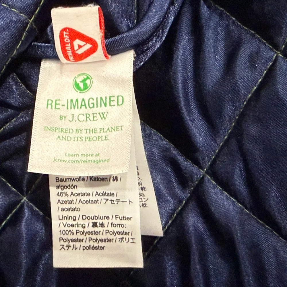 J. Crew Collection Women's Quilted Barn Jacket™ in High-shine Satin Green‎ Small